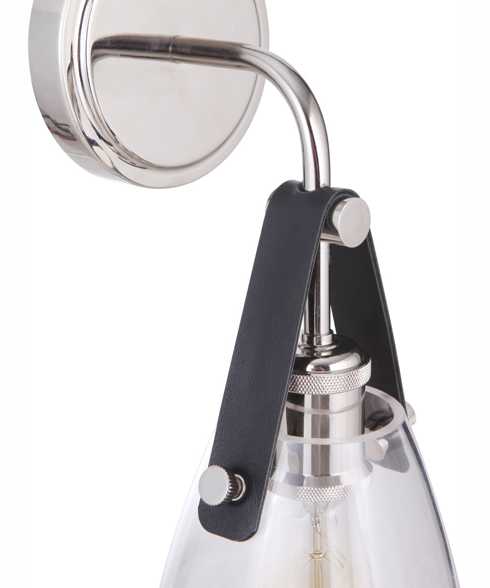 Hagen 1-Light Wall Sconce Polished Nickel