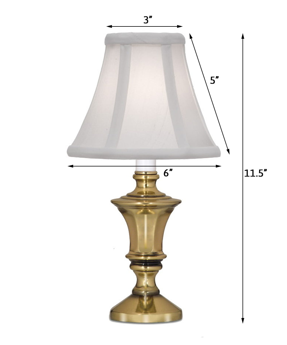 Stiffel Lamps 11.5H On/Off Candle Lamp Burnished Brass CL-6636-A780-BB