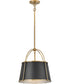 Clarke 1-Light Medium Pendant in Warm Brass