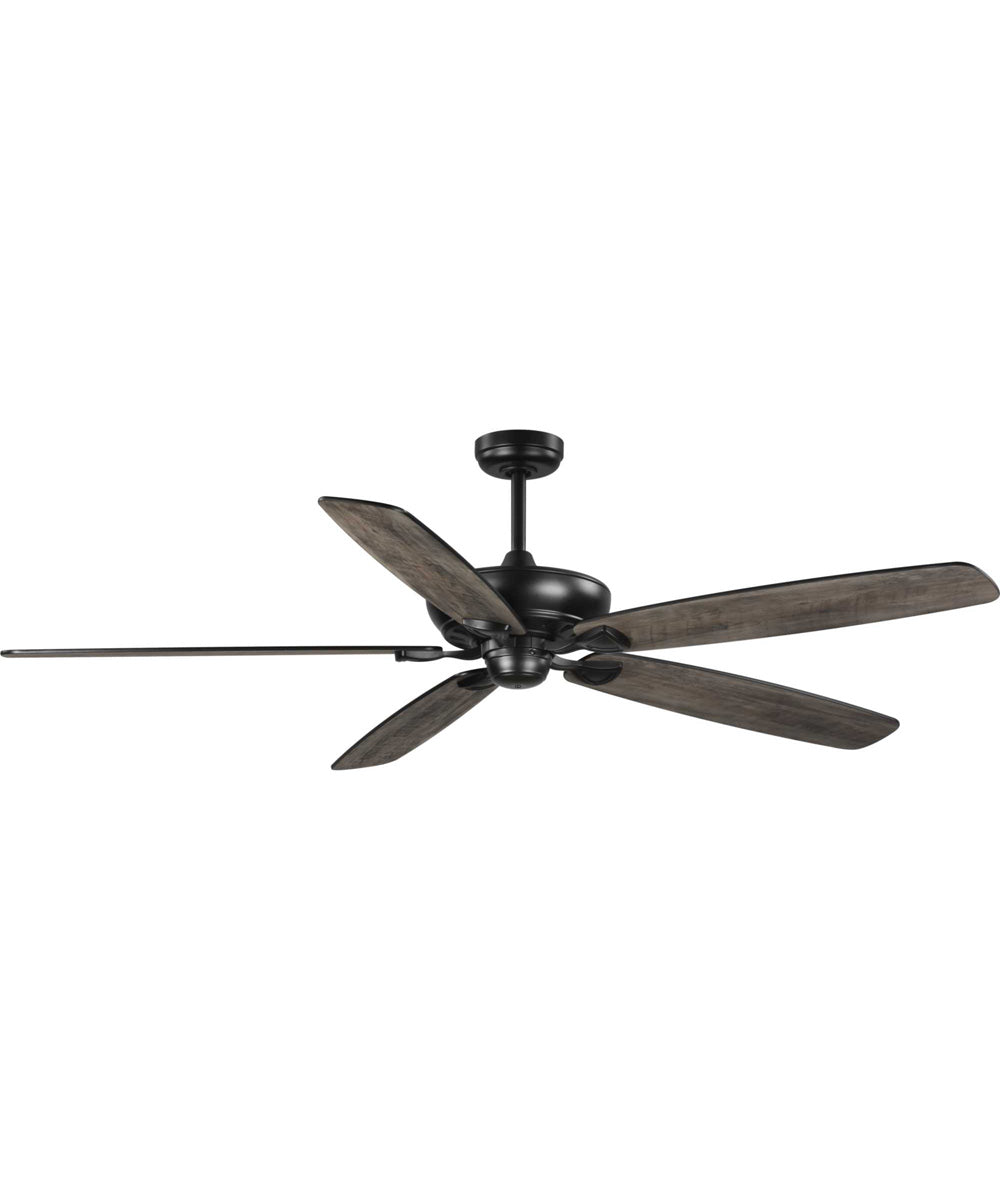 Kennedale 72-Inch 5-Blade DC Motor Transitional Ceiling Fan Rustic Charcoal/Matte Black Matte Black