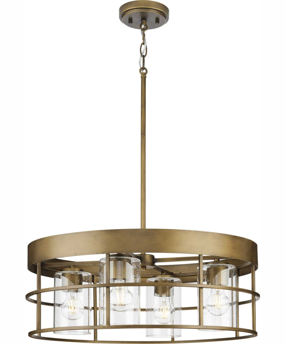 Burgess 4-Light Modern Farmhouse Chandelier Aged Bronze