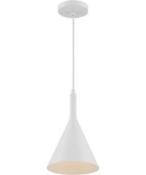 8"W Lightcap 1-Light Pendant Matte White