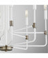 Davies 8-light Chandelier Studio White w/ Dark Brass