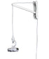 8"W The MAST 2 Light Wall Arm Converts Your Lampshade to a Wall Pendant  White