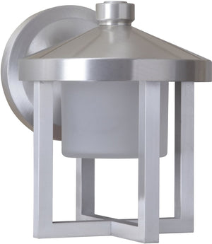 8"H Alta 1-Light LED Outdoor Wall Light Satin Aluminum