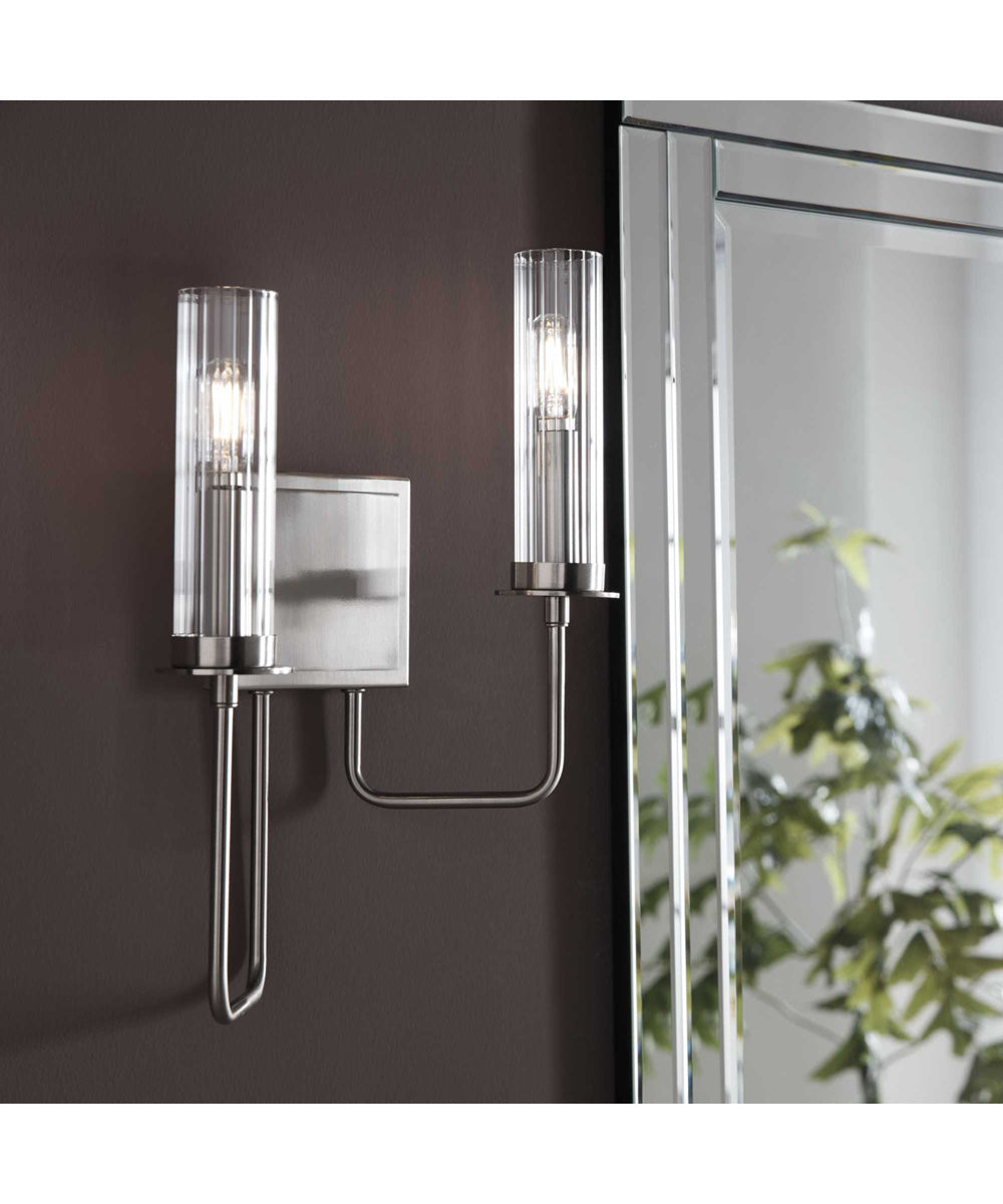 Rainey 2-Light Wall Bracket Brushed Nickel