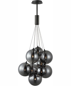 Burst 9-Light LED Pendant - Smoke Black