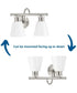 Ashford 2-Light Opal Glass Farmhouse Style Bath Vanity Wall Light Brushed Nickel