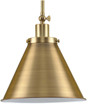 Hinton 1-Light Vintage Style Hanging Pendant Light Vintage Brass