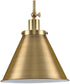 Hinton 1-Light Vintage Style Hanging Pendant Light Vintage Brass