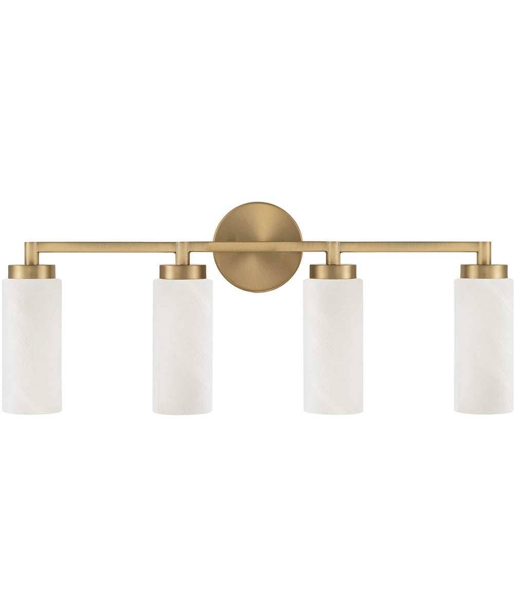 Alyssa 4-Light Vanity Aged Brass