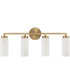 Alyssa 4-Light Vanity Aged Brass