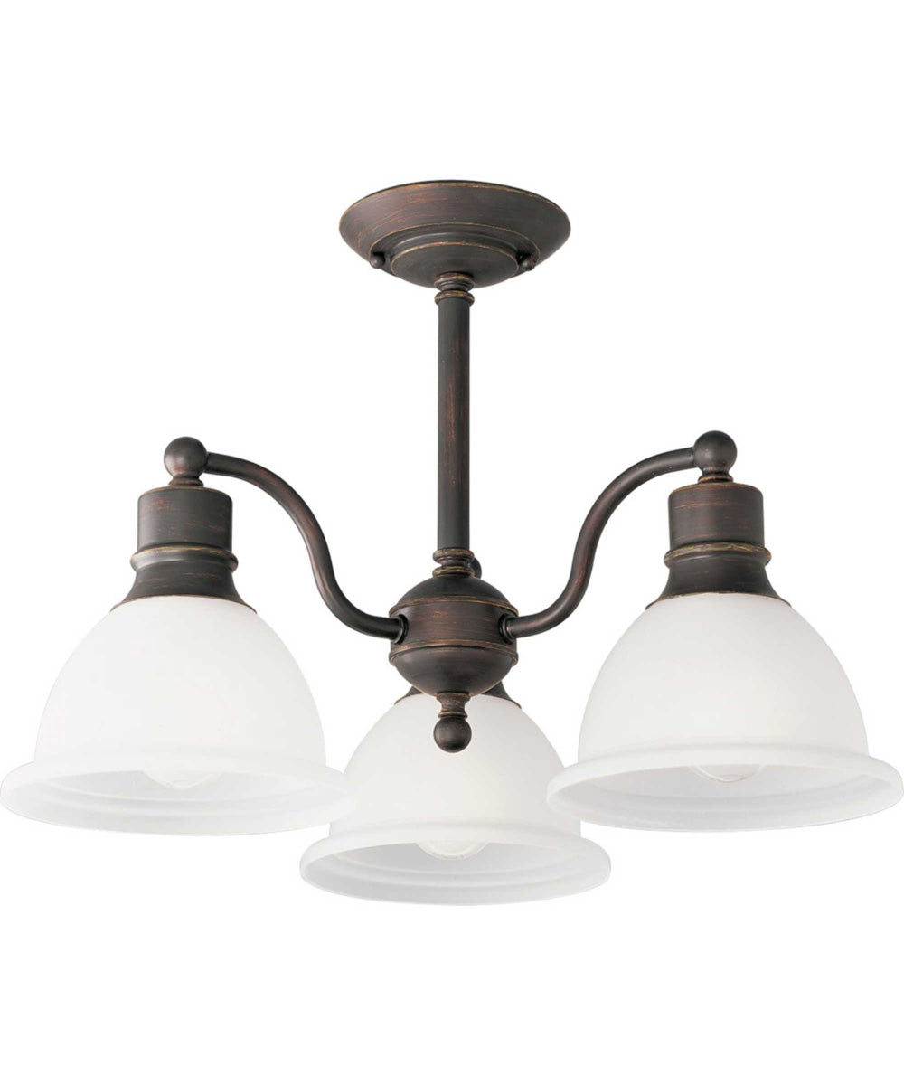 Madison 3-Light 20-3/4" Close-to-Ceiling Antique Bronze
