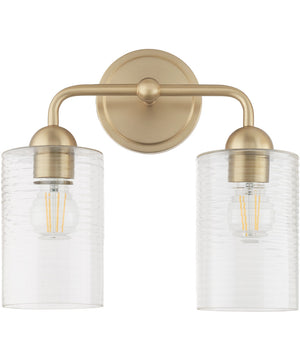 Tamara Day's Charlotte 2-light Bath Vanity Light Aged Brass