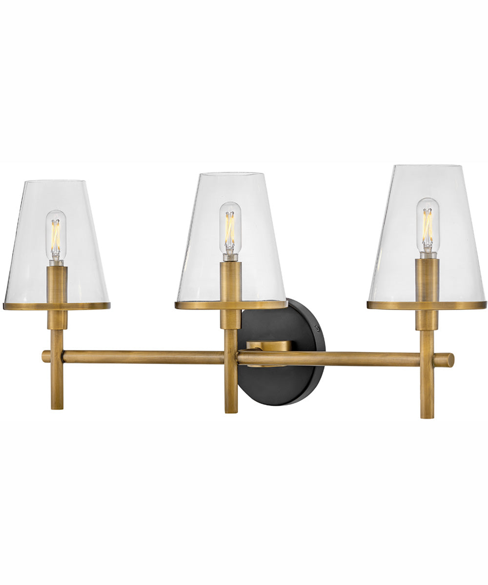 Marten 3-Light Three Light Vanity in Heritage Brass