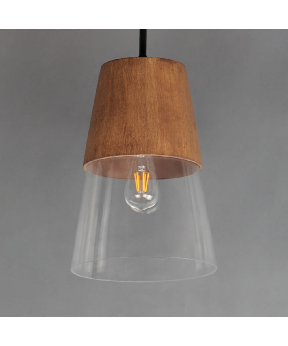 Carpenter 10 inch Mini Pendant Walnut / Black