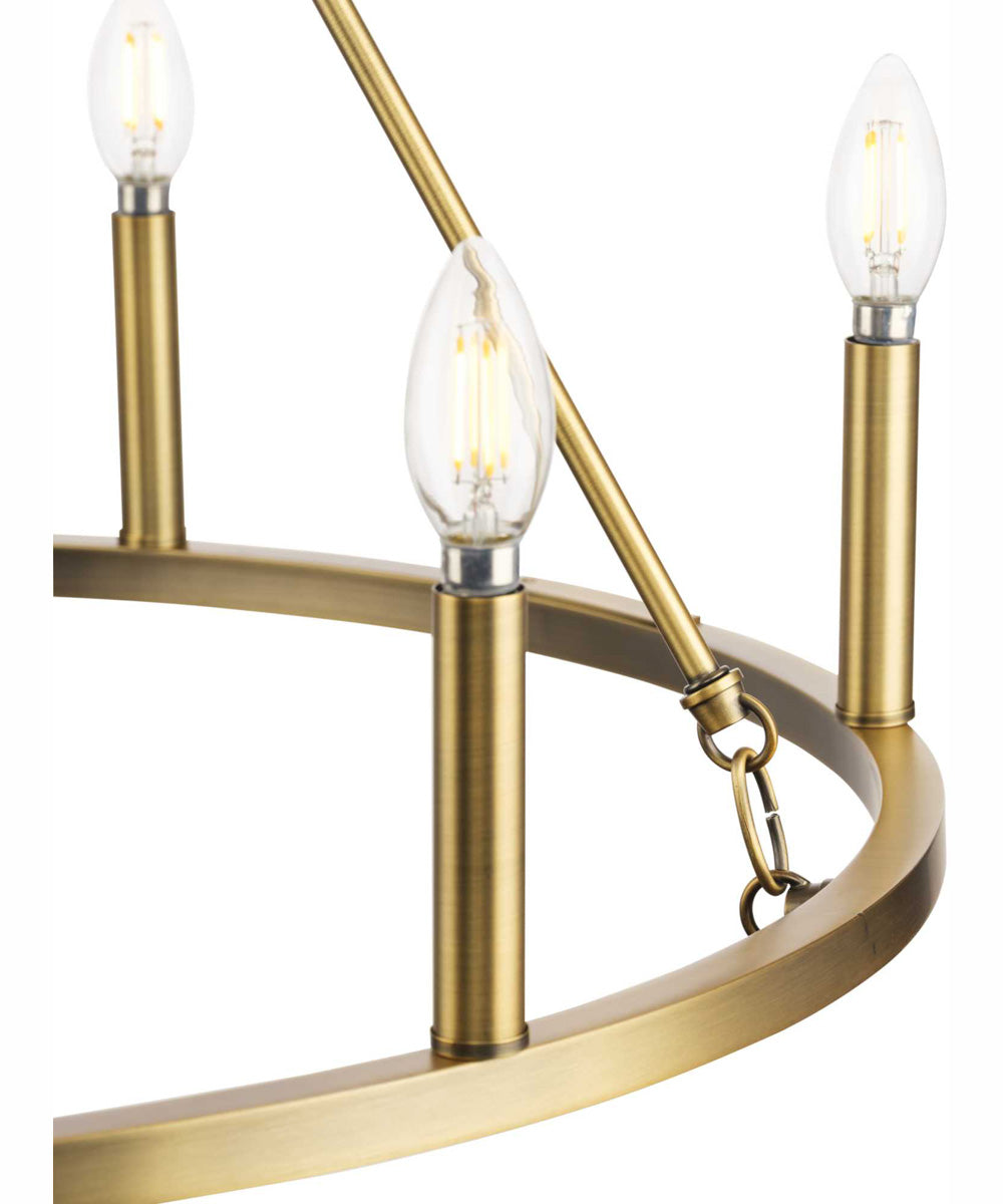 Gilliam 6-Light New Traditional Chandelier Vintage Brass