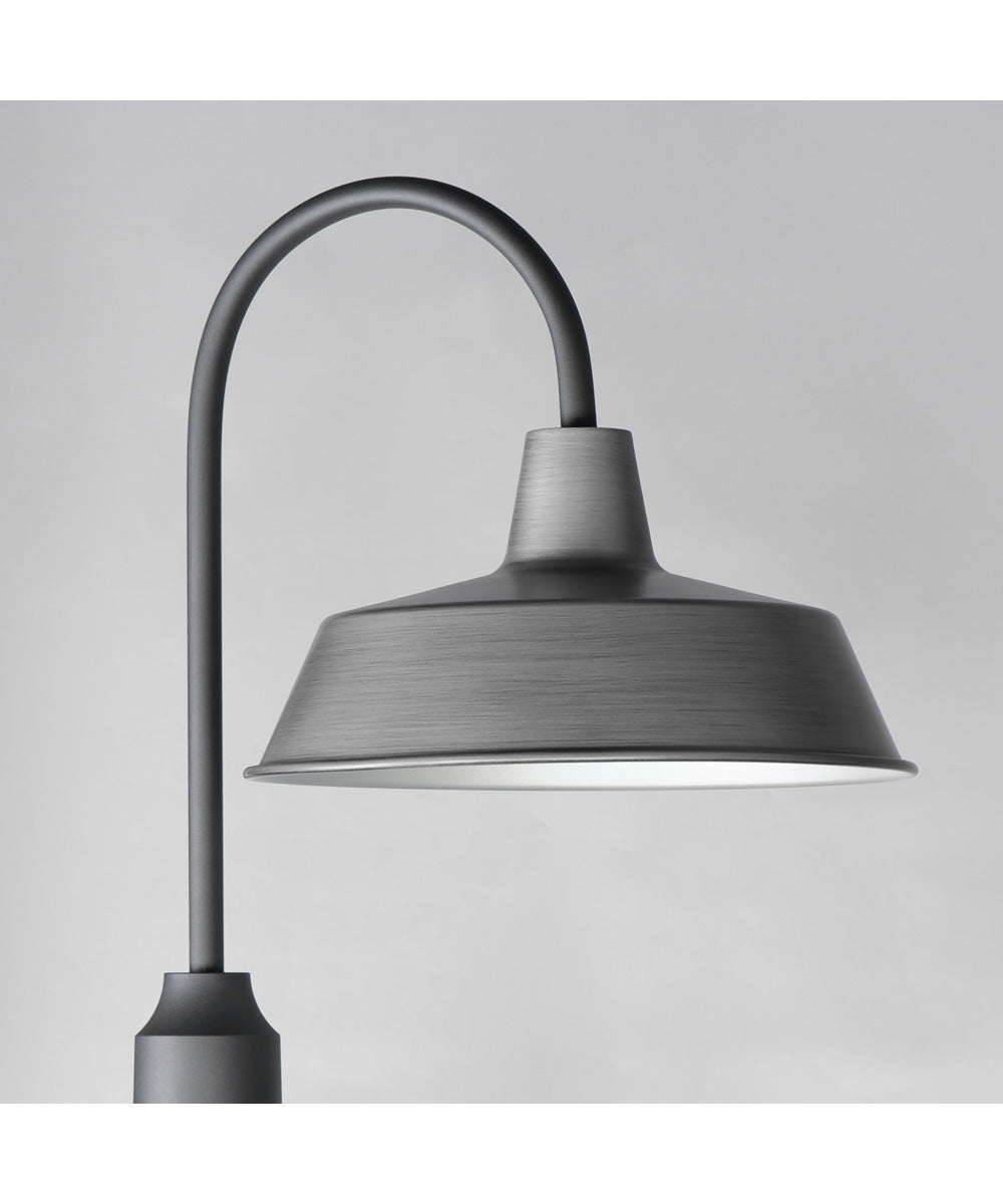 Pier M 1-Light Post Lantern Weathered Zinc/Black