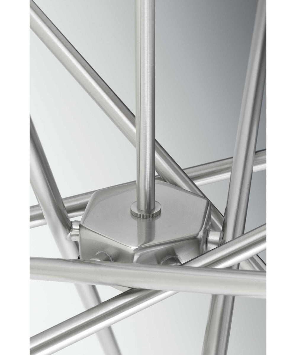 Astra 6-Light Mid-Century Modern Chandelier Light Brushed Nickel