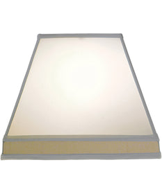 8x15x12 Off White & Tan Camelot Square with Gallery Softback Lampshade