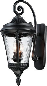 26"H Sentry 3-Light Outdoor Wall Sconce Black
