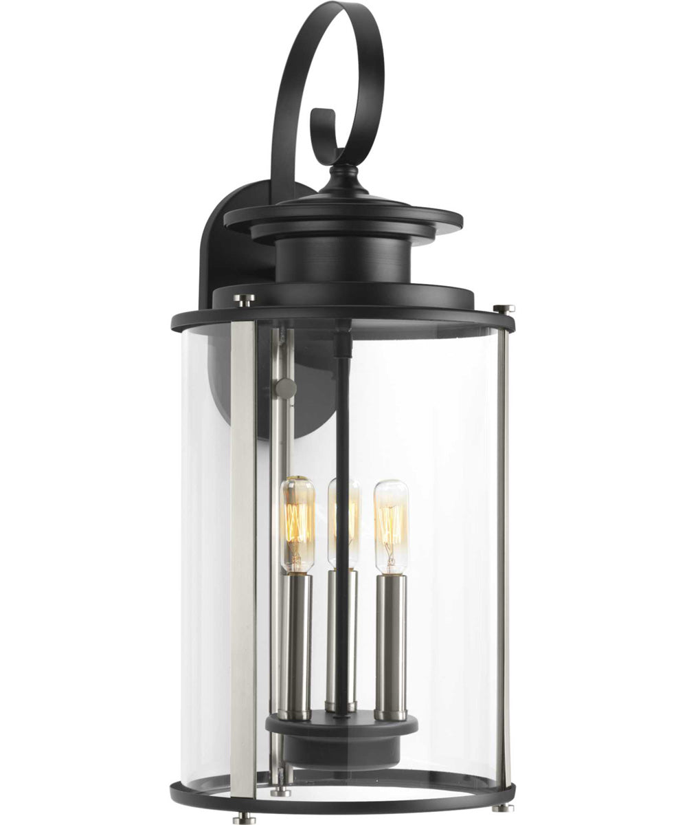 Squire 3-Light Large Wall Lantern Matte Black