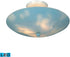 17"W Kidshine 3-Light LED Semi Flush/Cloud-Themed Glass