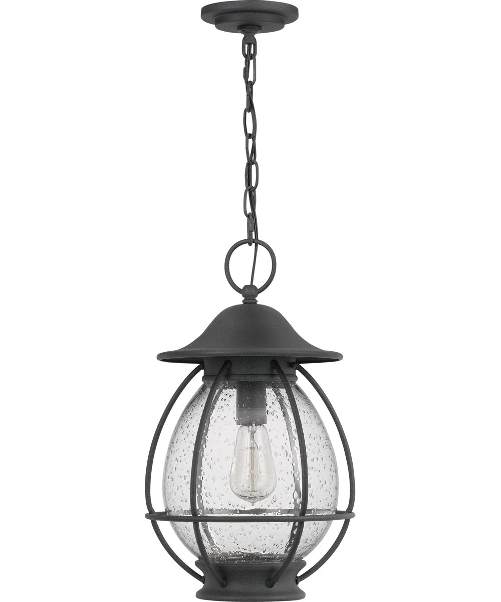 Boston Large 1-light Outdoor Pendant Light Mottled Black