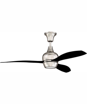 52" Bordeaux 1-Light Ceiling Fan Polished Nickel