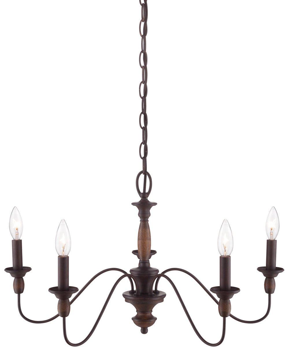 Holbrook 5-light Chandelier Tuscan Brown