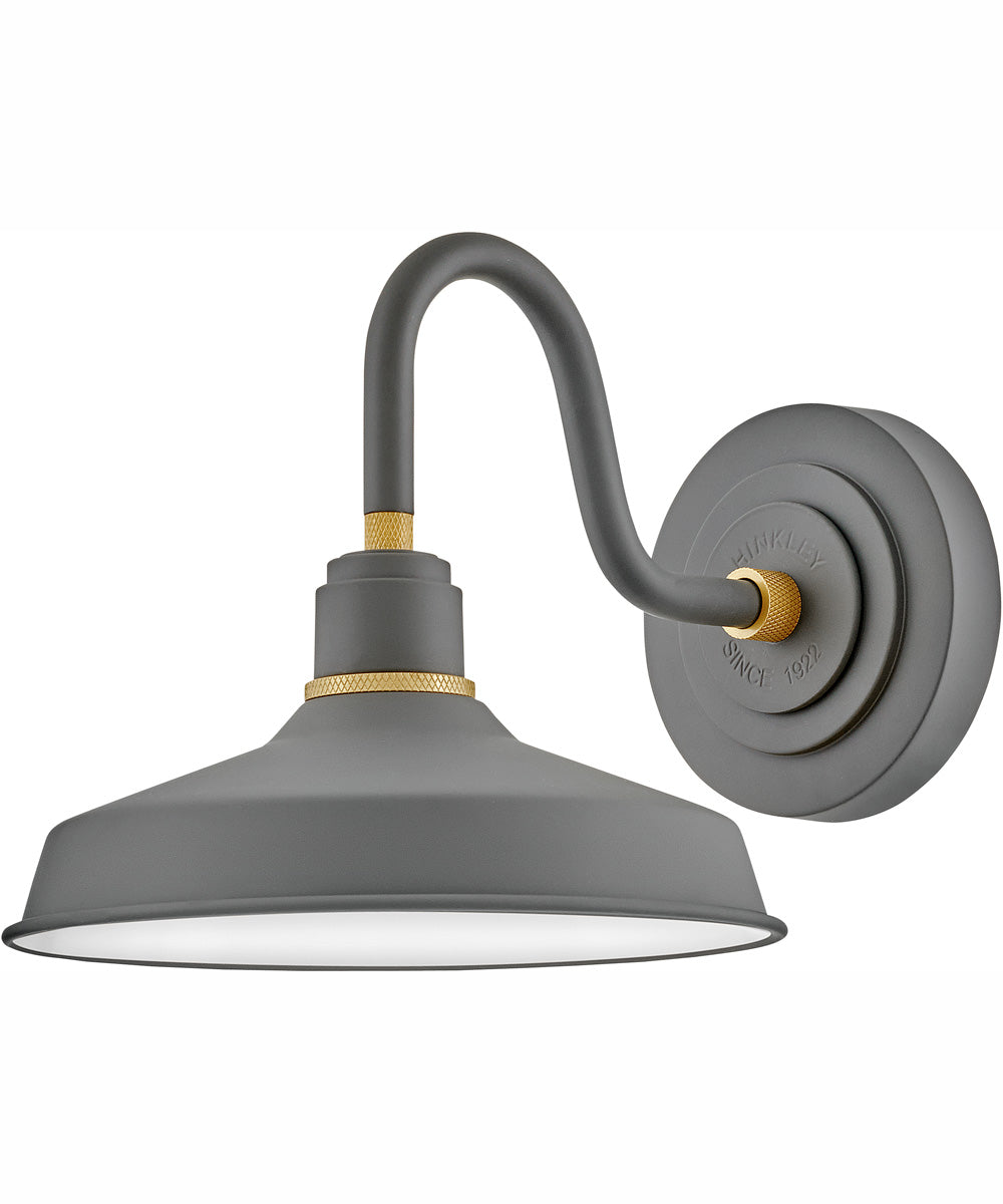 Foundry Classic 1-Light Small Gooseneck Barn Light in Dark Matte Grey