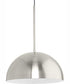 Perimeter 1-Light Mid-Century Modern Pendant with metal Shade Brushed Nickel