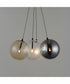 Burst 4-Light LED Pendant - Mixed Black