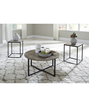 16"H Wadeworth Occasional Table Set of 3 Two-tone