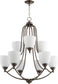 27"W Barkley 9-light Chandelier Oiled Bronze