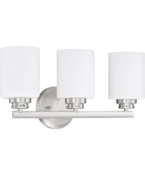 Bolden 3-Light Bath Vanity Light Brushed Polished Nickel