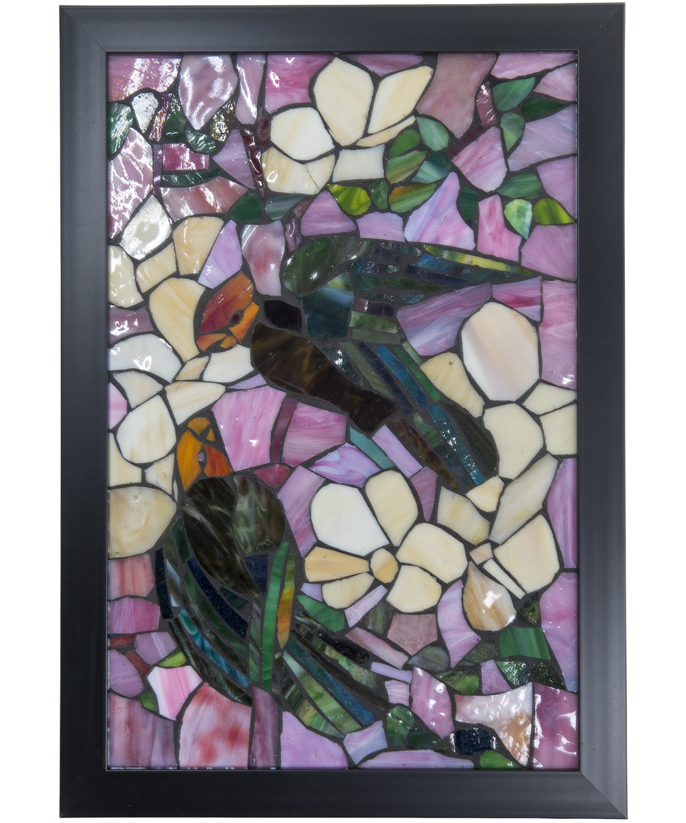 Parrots Mosaic Art Glass Wall Panel