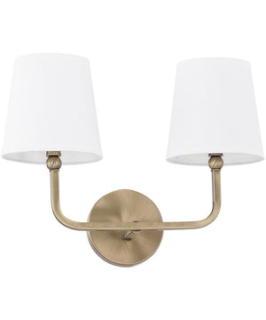 Dawson 2-Light Vanity In Aged Brass