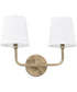 Dawson 2-Light Vanity In Aged Brass