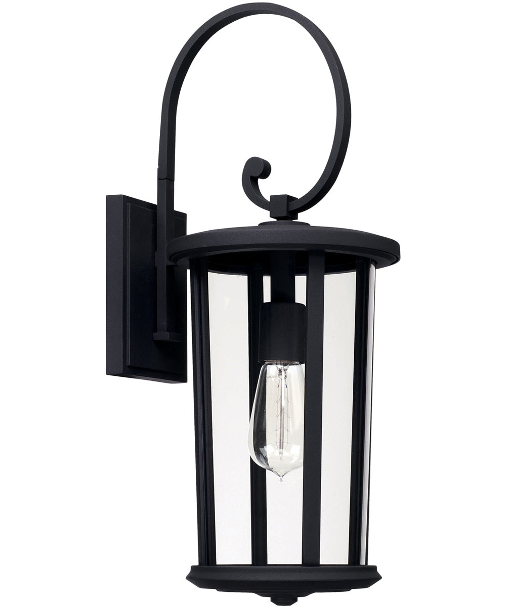 Howell 1-Light Outdoor Wall Mount Rain or Shine - Black with Clear Glass