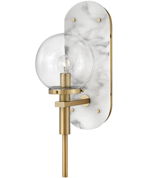 Gilda 1-Light Single Light Sconce in Heritage Brass