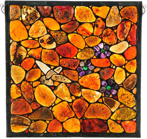 20"H Hummingbird Agata Window