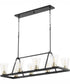 Paxton 8-light Chandelier Textured Black w/ Aged Brass