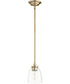 5"W Rossington 1-light Pendant Aged Brass w/ Clear/Seeded