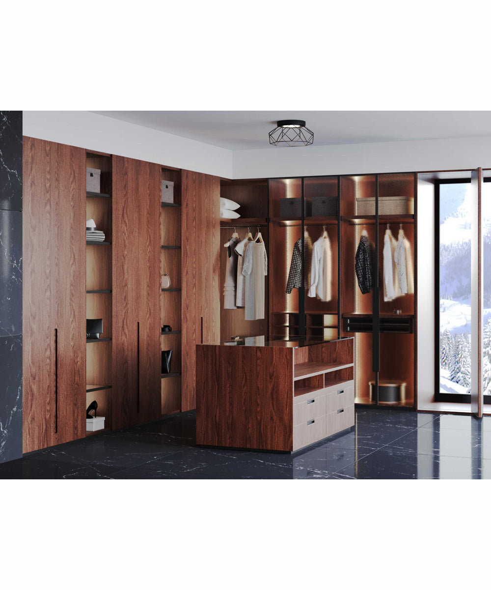 Geodesic LED Modern Flush Mount Light Matte Black