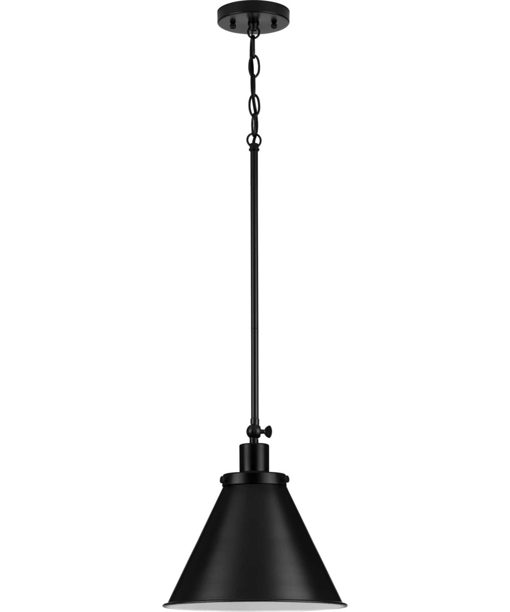 Hinton 1-Light Vintage Style Hanging Pendant Light Matte Black