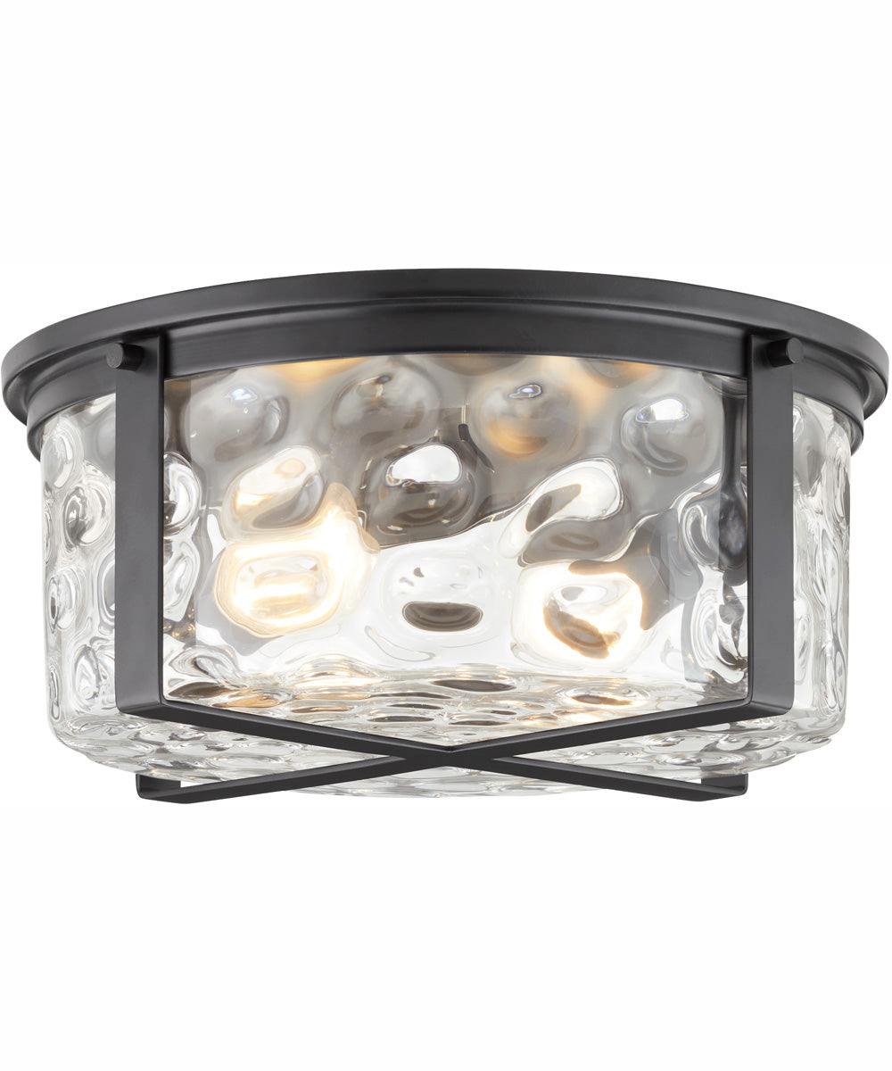 Steinway 2-light Ceiling Flush Mount Matte Black