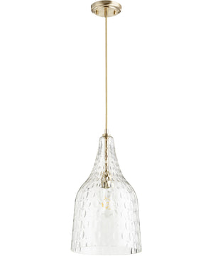 10"W 1-light Pendant Aged Brass