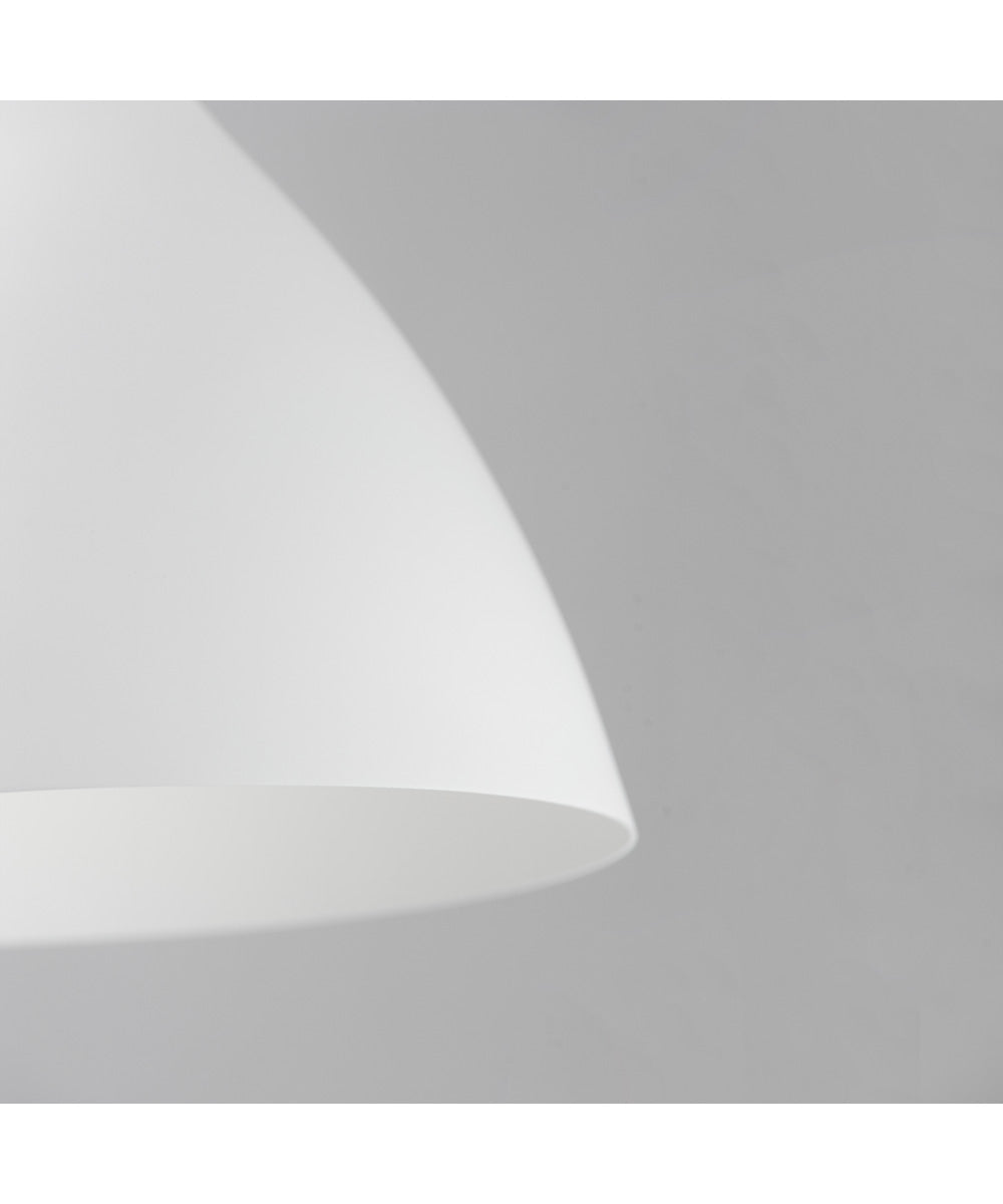 Carillon 11 inch Mini Pendant White/Satin Brass