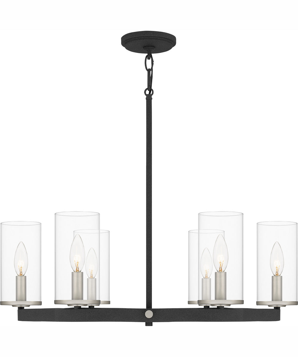 Daverty 6-light Chandelier Mottled Black